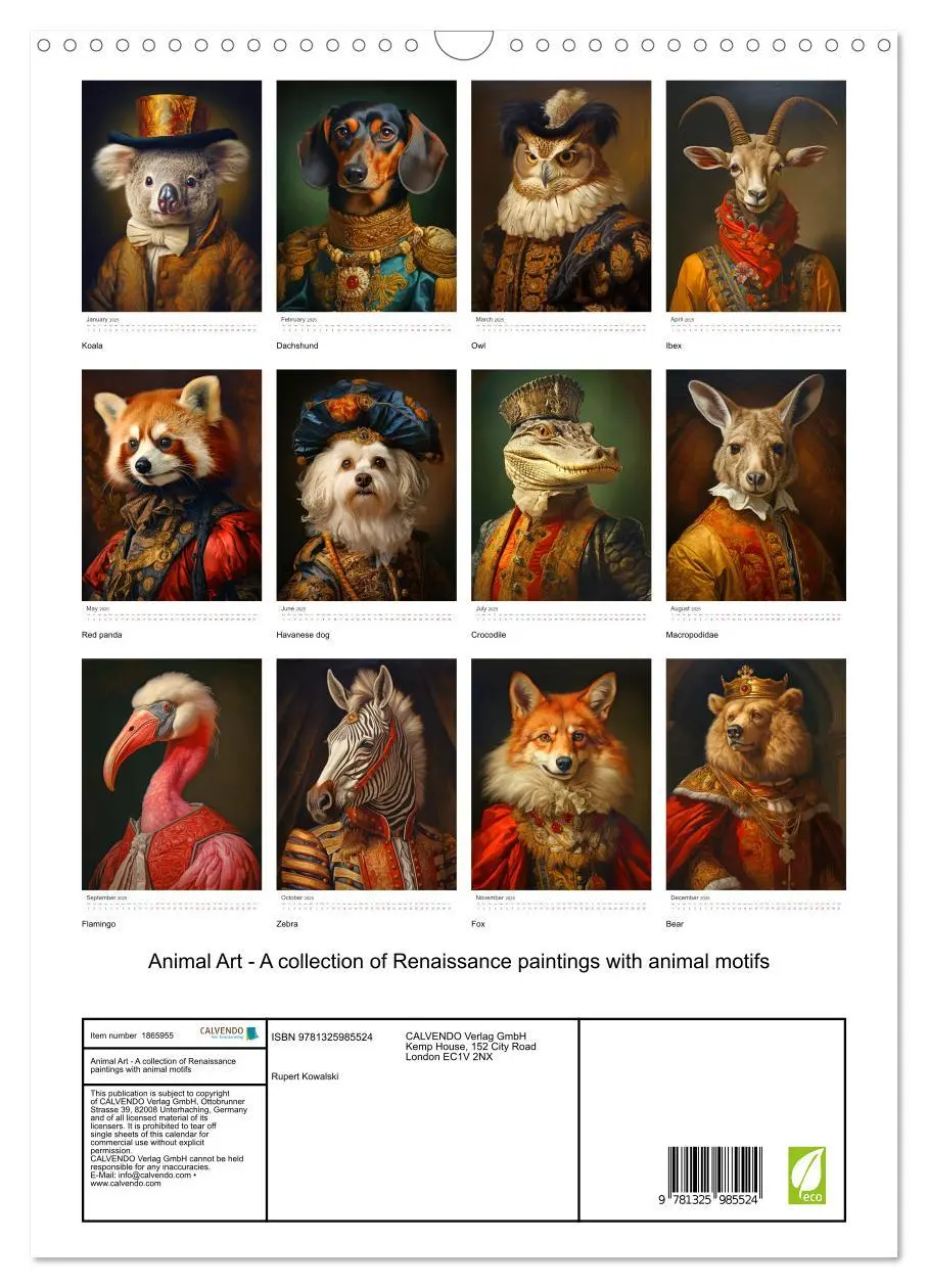 Bild: 9781325985524 | Animal Art - A collection of Renaissance paintings with animal... Bild: 9781325985524 | Animal Art - A collection of Renaissance paintings with animal...