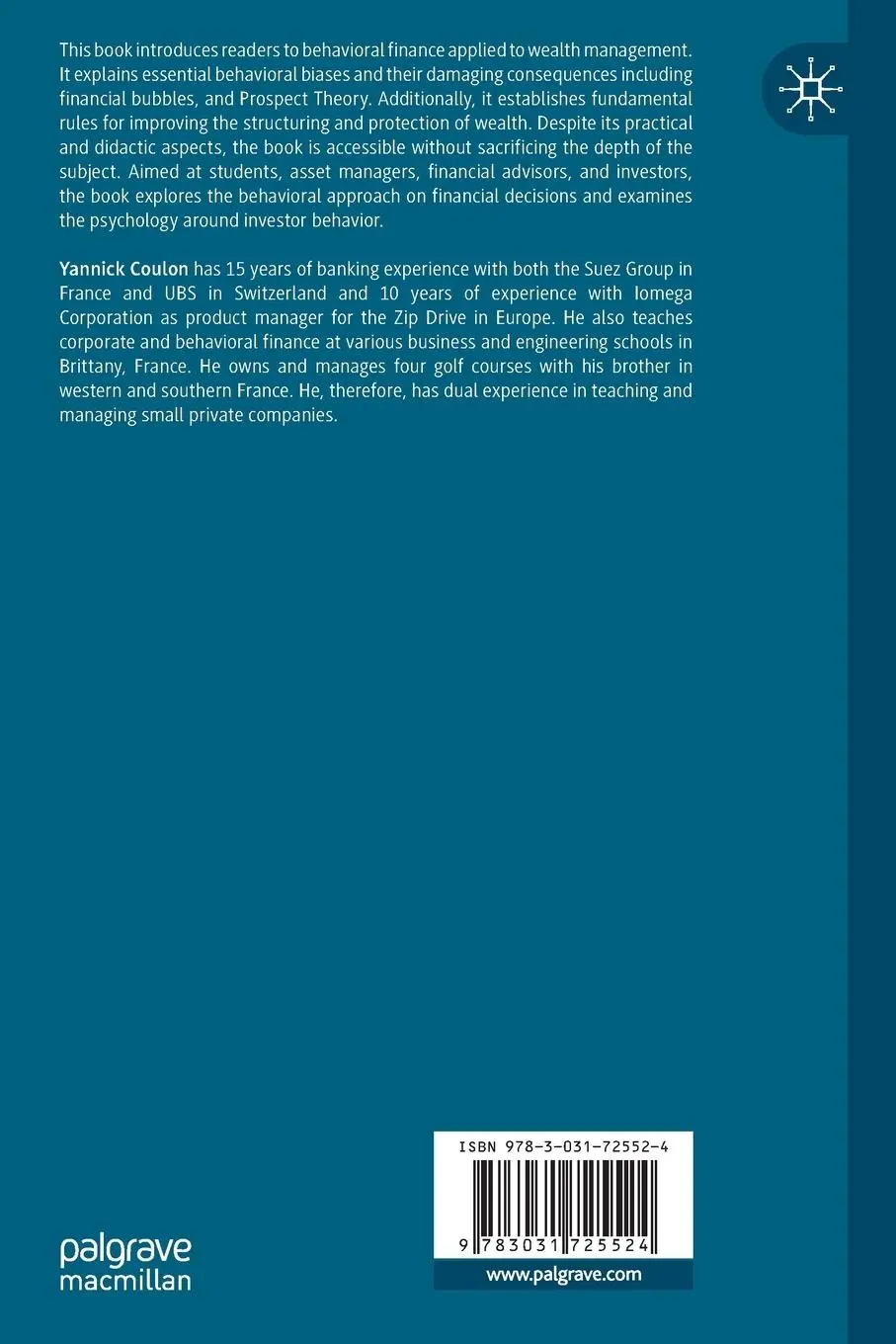 Rückseite: 9783031725524 | An Introduction to Behavioral Finance and Asset Management | Coulon
