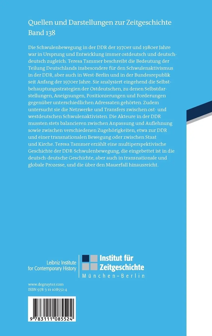 Rückseite: 9783111085524 | "Warme Brüder" im Kalten Krieg | Teresa Tammer | Buch | XI | Deutsch