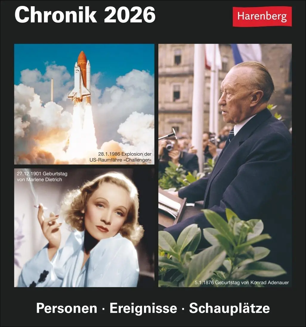 Cover: 9783840035524 | Chronik Tagesabreißkalender 2026 - Kulturkalender - Personen,...