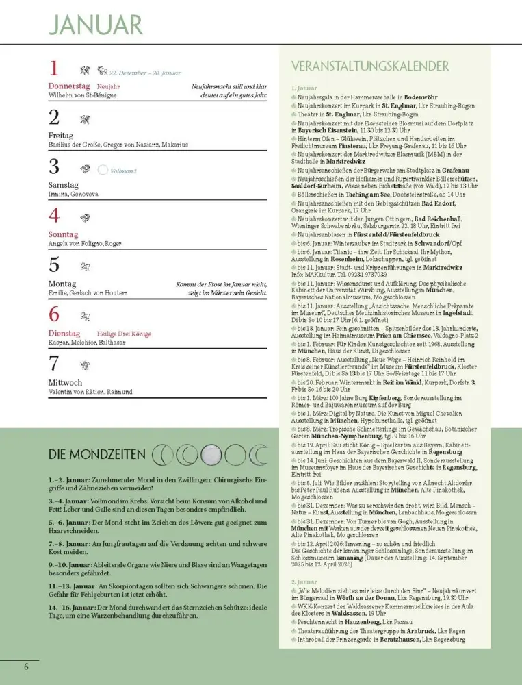 Bild: 9783892515524 | Altbayerischer Festtags- und Brauchtumskalender 2026 | Taschenbuch