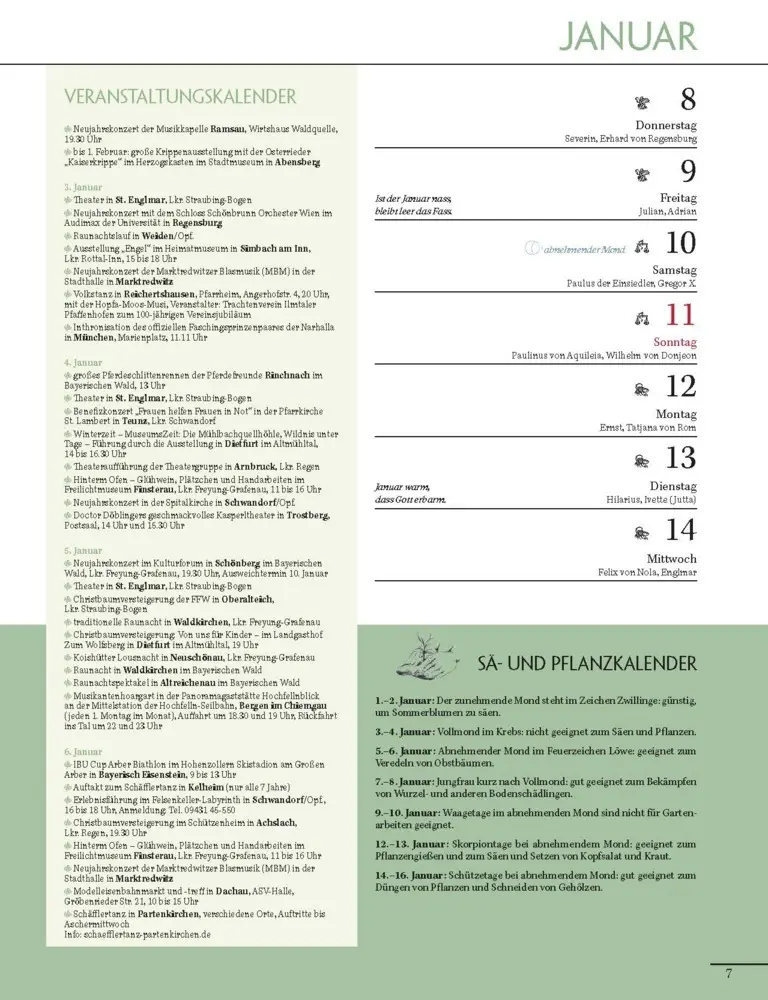 Bild: 9783892515524 | Altbayerischer Festtags- und Brauchtumskalender 2026 | Taschenbuch