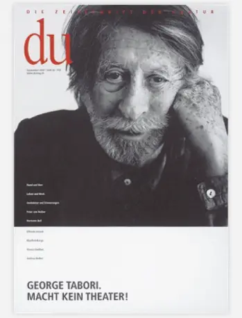 Cover: 9783908515524 | du - Zeitschrift für Kultur / George Tabori | Kartoniert | Deutsch