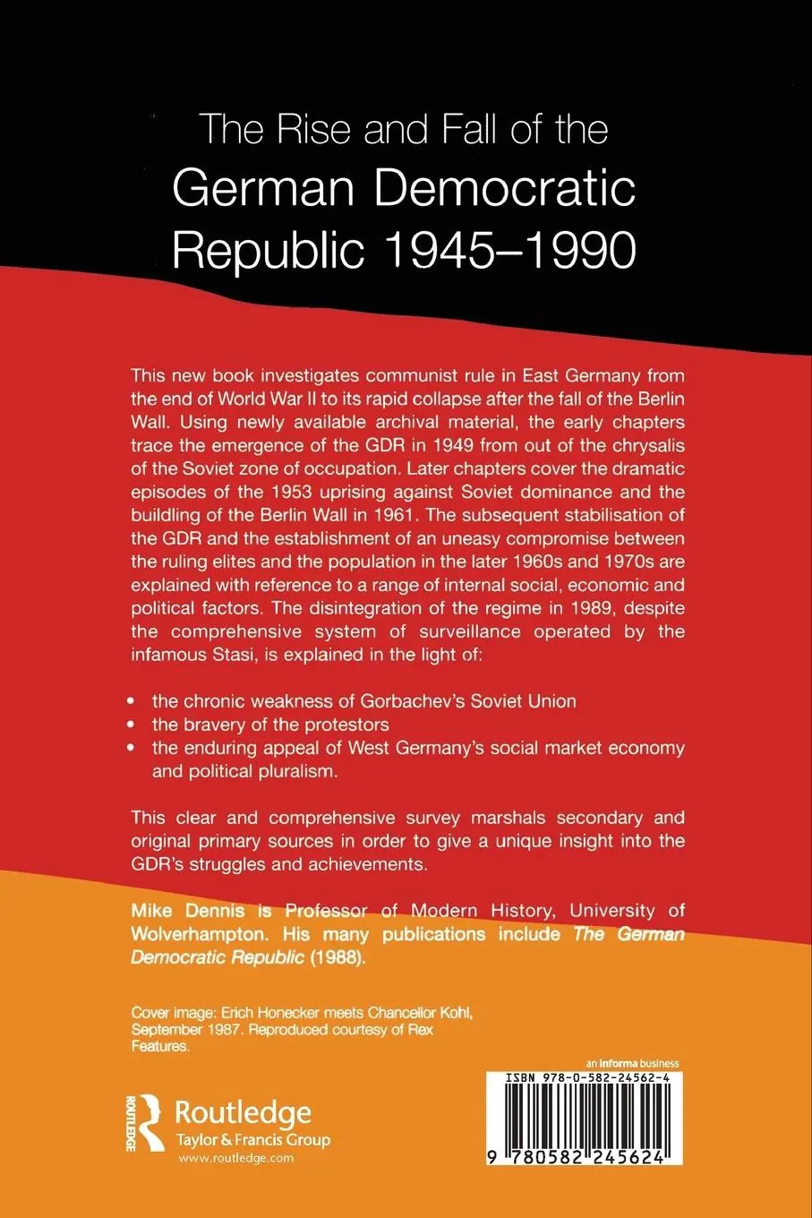 Rückseite: 9780582245624 | The Rise and Fall of the German Democratic Republic 1945-1990 | Dennis