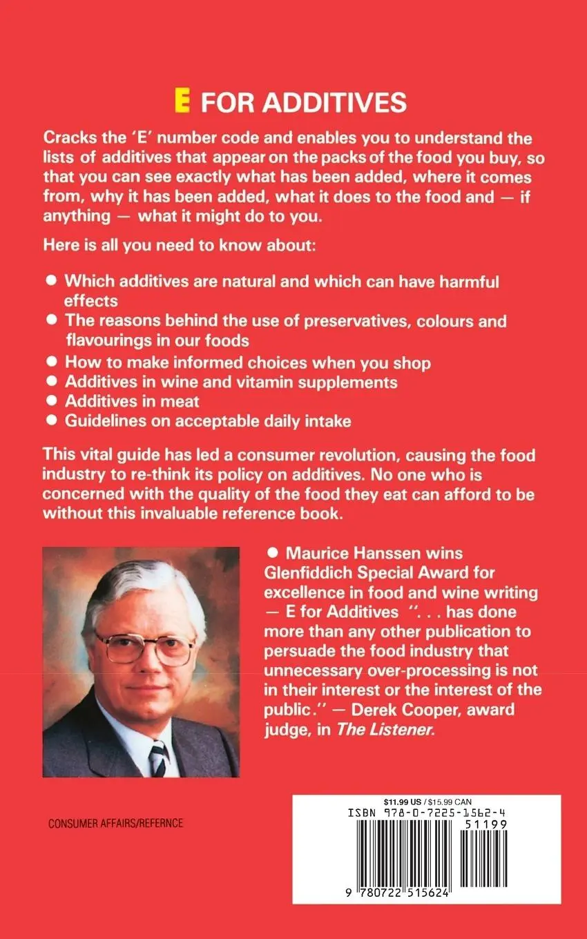 Rückseite: 9780722515624 | E for Additives | Maurice Hanssen | Taschenbuch | Englisch | 1987