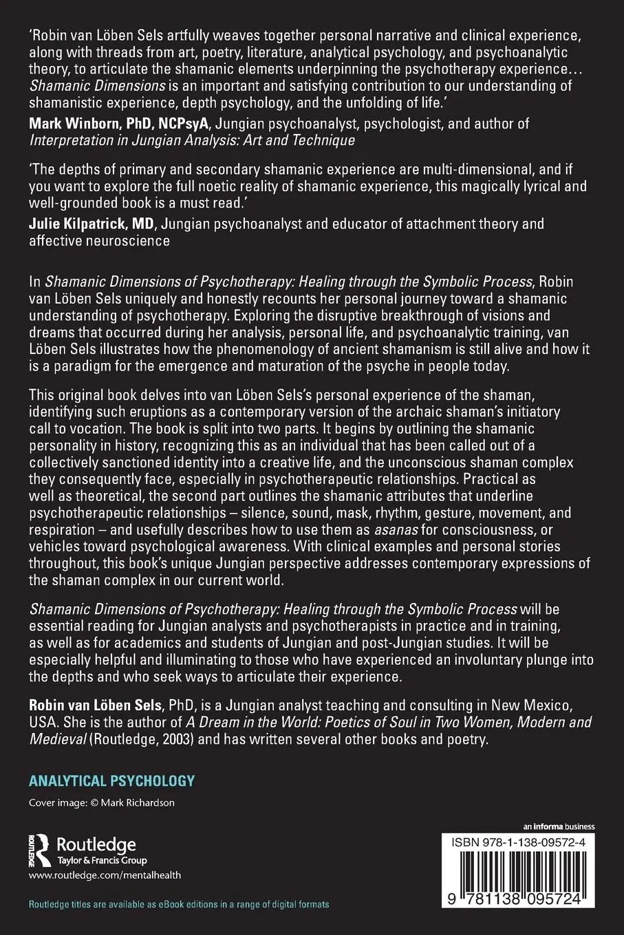 Rückseite: 9781138095724 | Shamanic Dimensions of Psychotherapy | Robin van Löben Sels | Buch