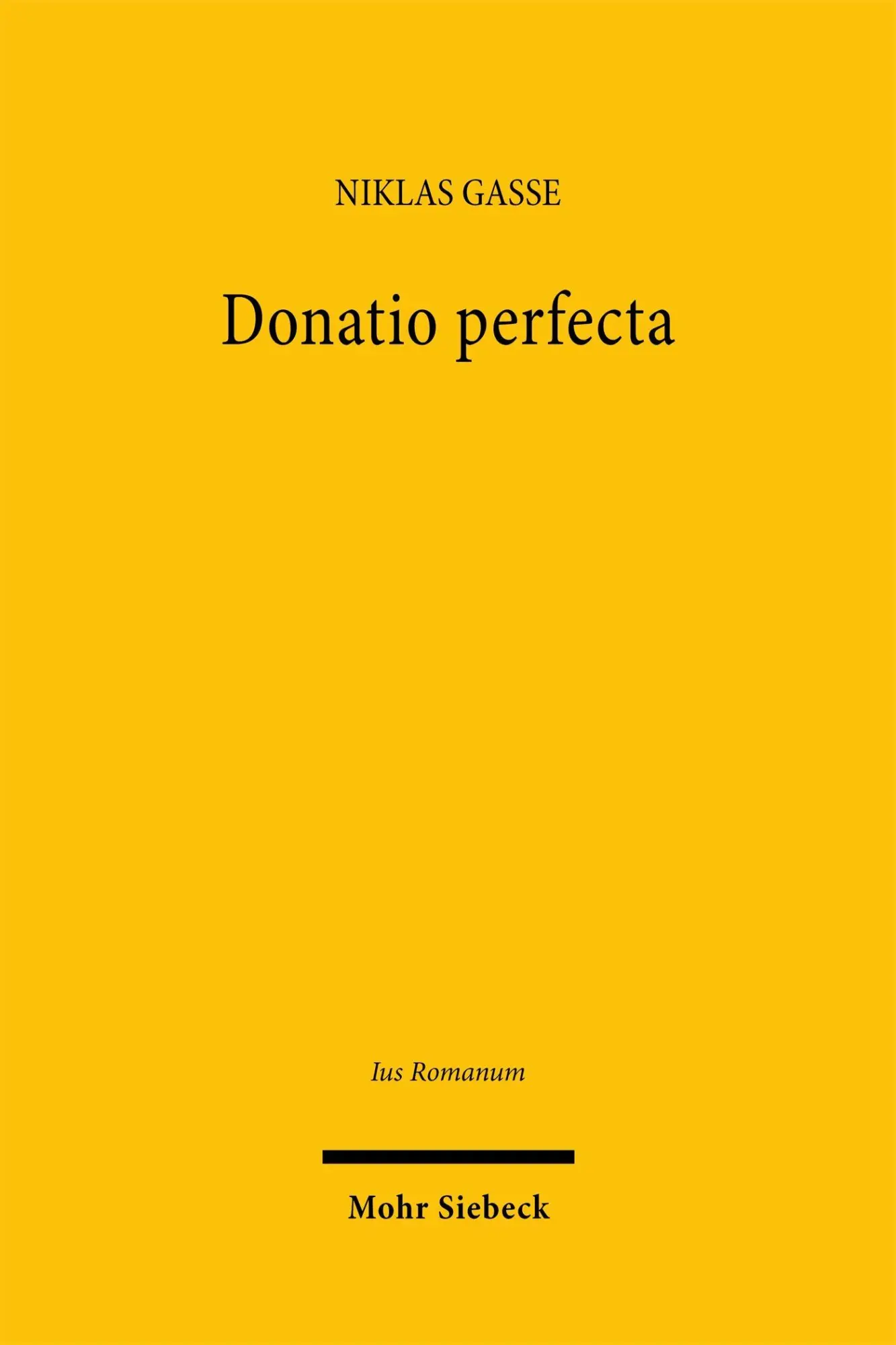 Cover: 9783161635724 | Donatio perfecta | Niklas Gasse | Taschenbuch | Ius Romanum | 233 S.