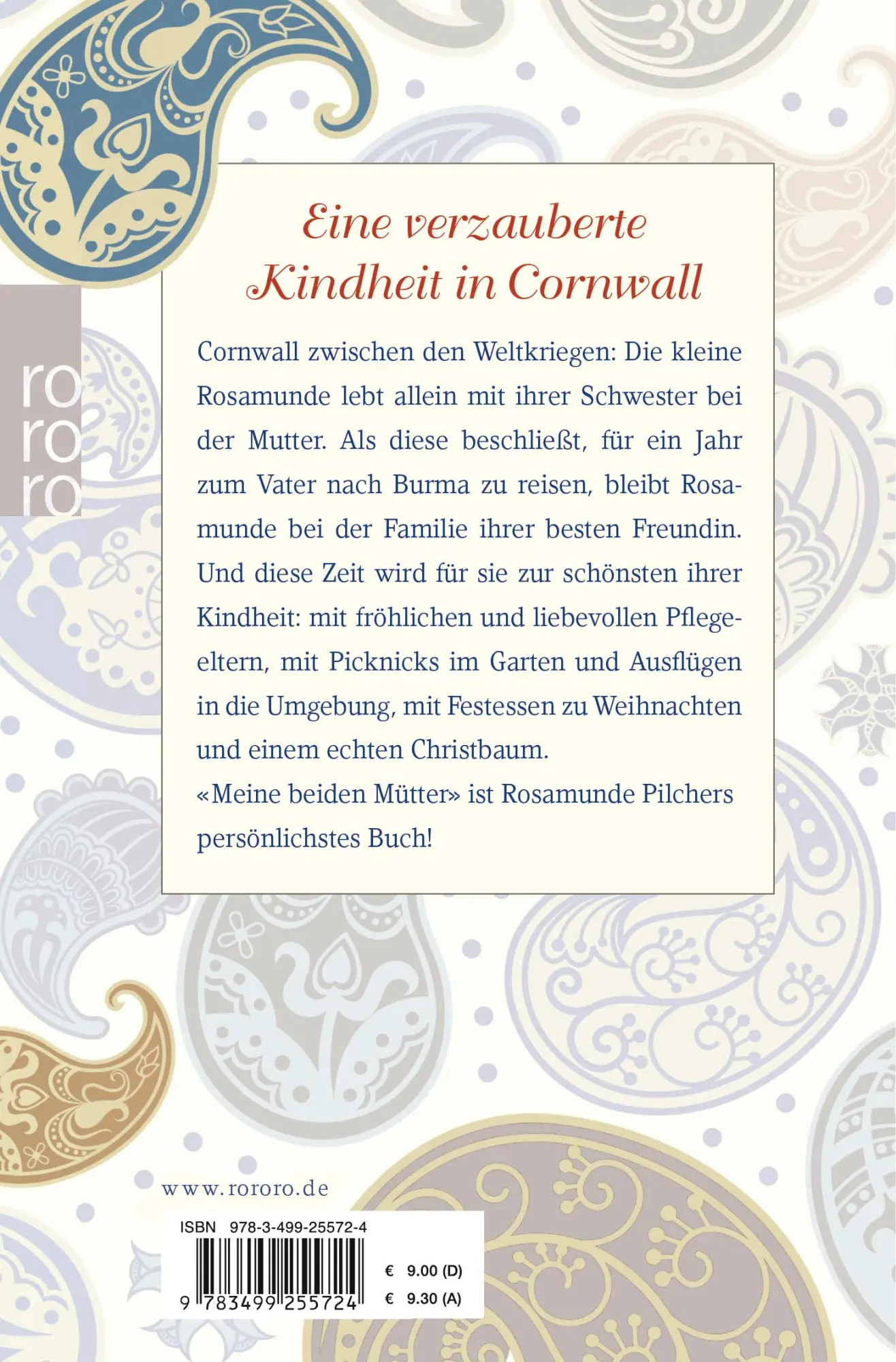 Rückseite: 9783499255724 | Meine beiden Mütter | Rosamunde Pilcher | Taschenbuch | 72 S. | 2012