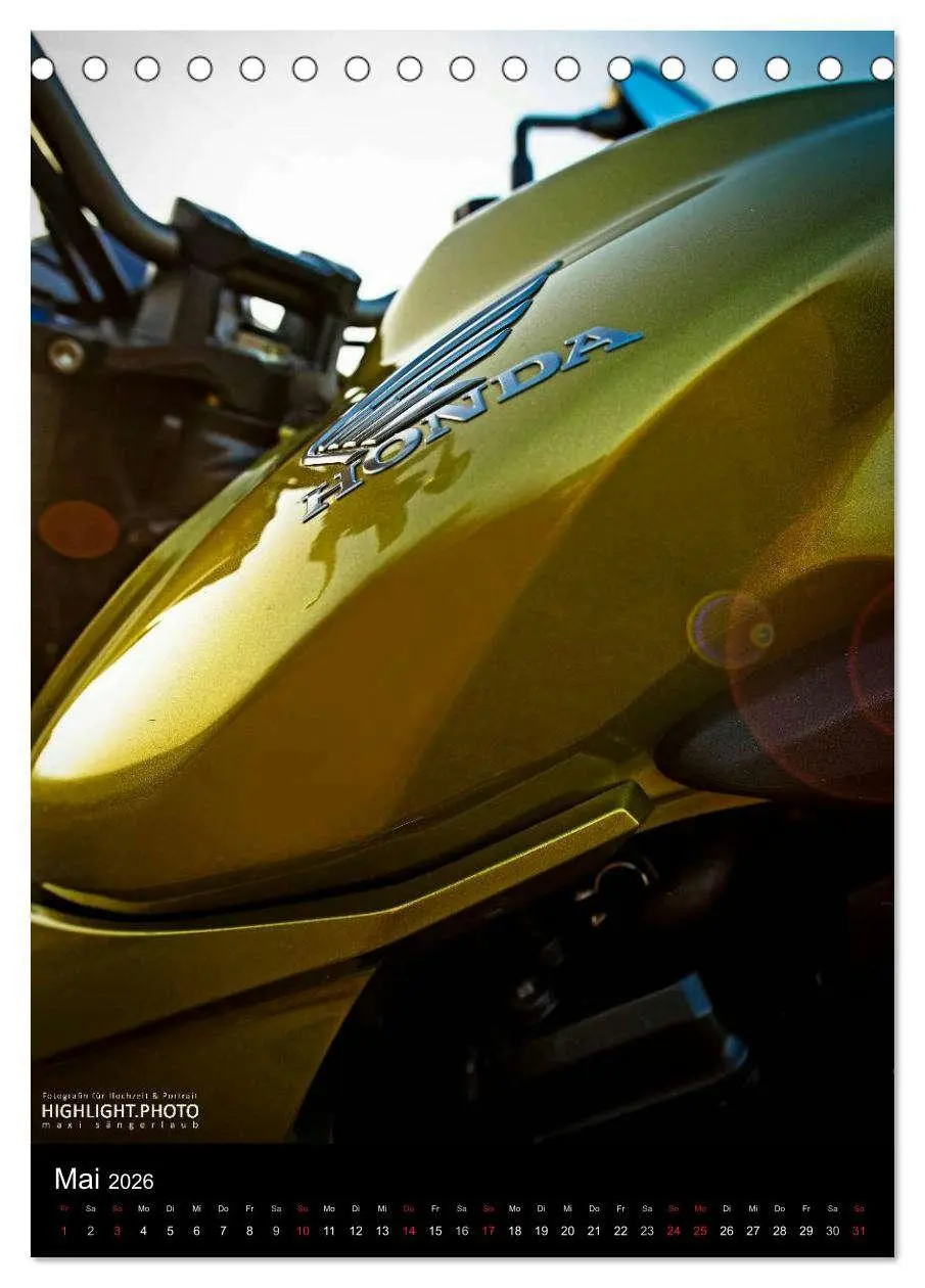 Bild: 9783516455724 | HONDA CB1000R (Tischkalender 2026 DIN A5 hoch), CALVENDO...