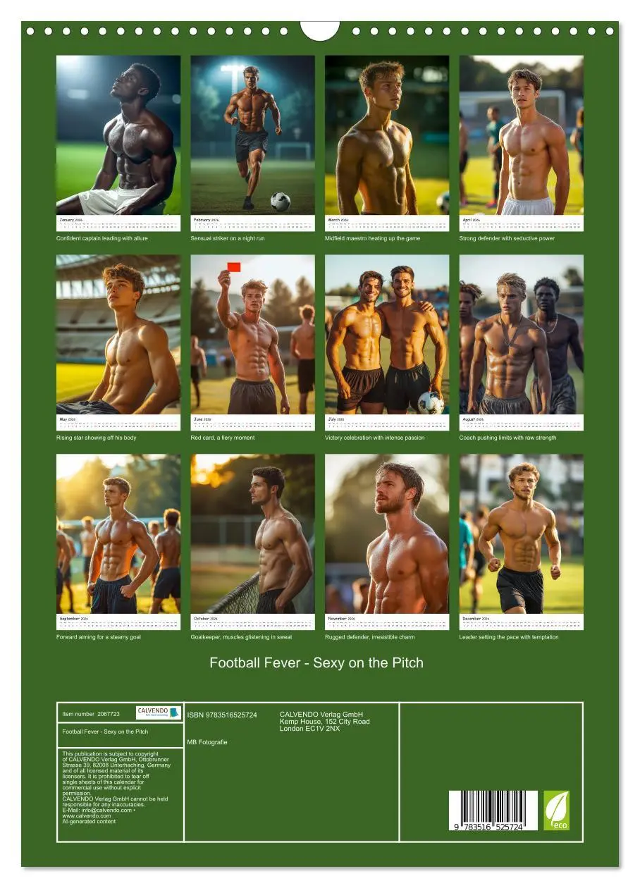 Bild: 9783516525724 | Football Fever - Sexy on the Pitch (Wall Calendar 2026 DIN A3...