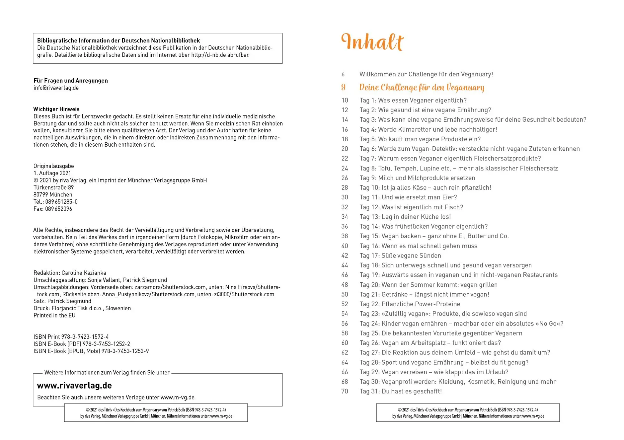 Bild: 9783742315724 | Das Kochbuch zum Veganuary | Patrick Bolk | Taschenbuch | 160 S.