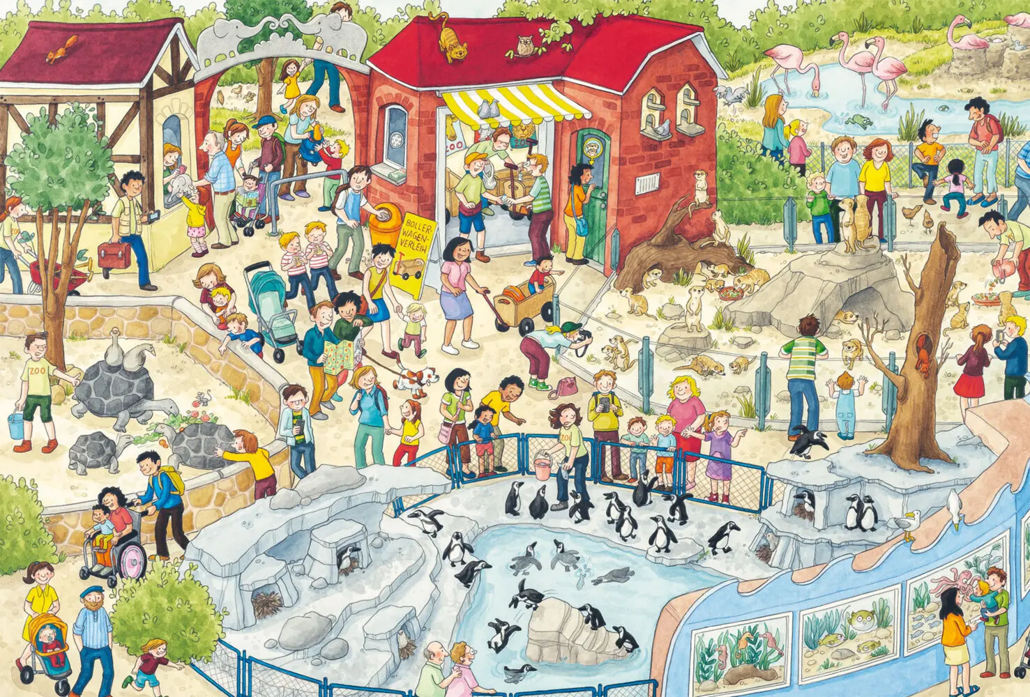 Bild: 4001504565824 | Spaß im Zoo | Kinderpuzzle Graspappe Standard 3x48 Teile | Spiel