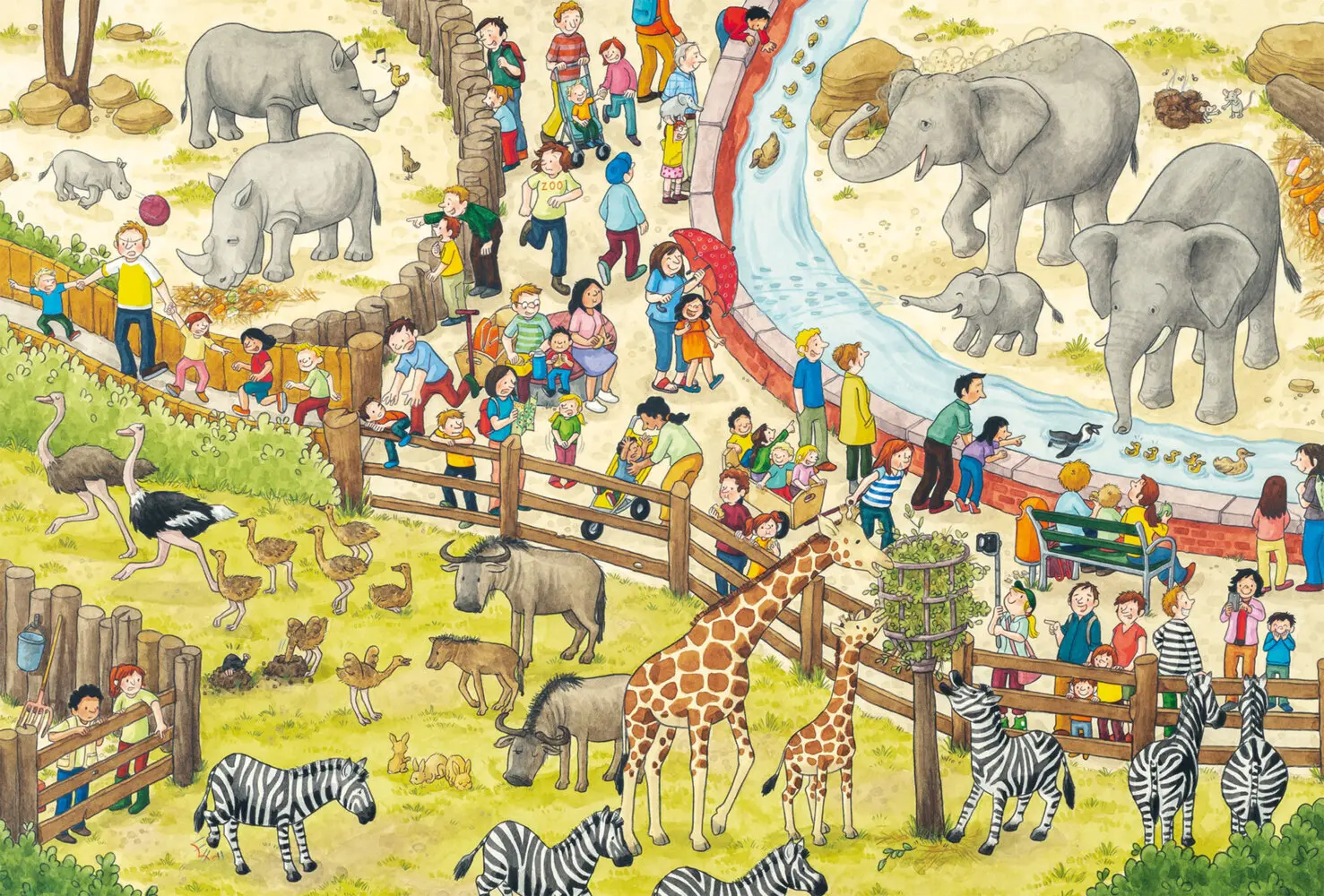 Bild: 4001504565824 | Spaß im Zoo | Kinderpuzzle Graspappe Standard 3x48 Teile | Spiel