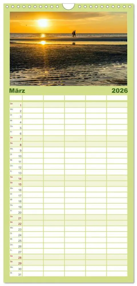 Bild: 9783516515824 | Familienplaner 2026 - Sylt mein Inselblick mit 5 Spalten...