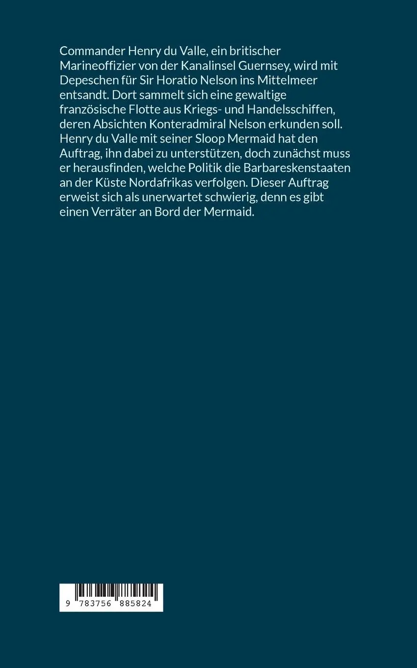 Rückseite: 9783756885824 | Verrat vor der Korsarenküste | Ein Henry du Valle Roman | Mirco Graetz
