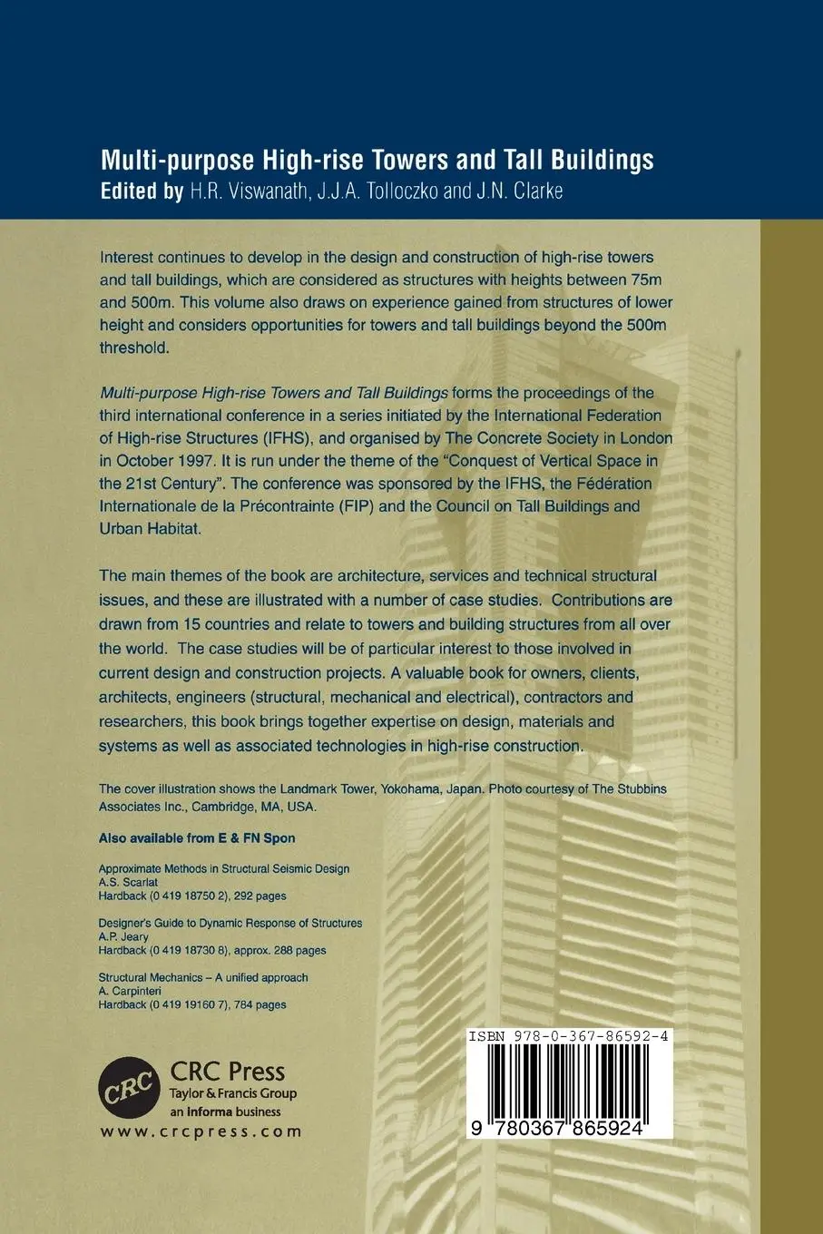 Rückseite: 9780367865924 | Multi-purpose High-rise Towers and Tall Buildings | Viswanath (u. a.)