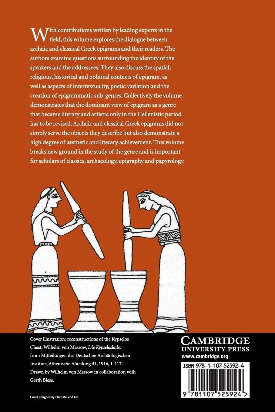 Rückseite: 9781107525924 | Archaic and Classical Greek Epigram | Manuel Baumbach (u. a.) | Buch
