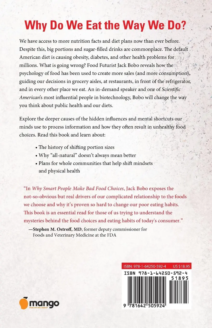 Rückseite: 9781642505924 | Why Smart People Make Bad Food Choices | Jack Bobo | Taschenbuch