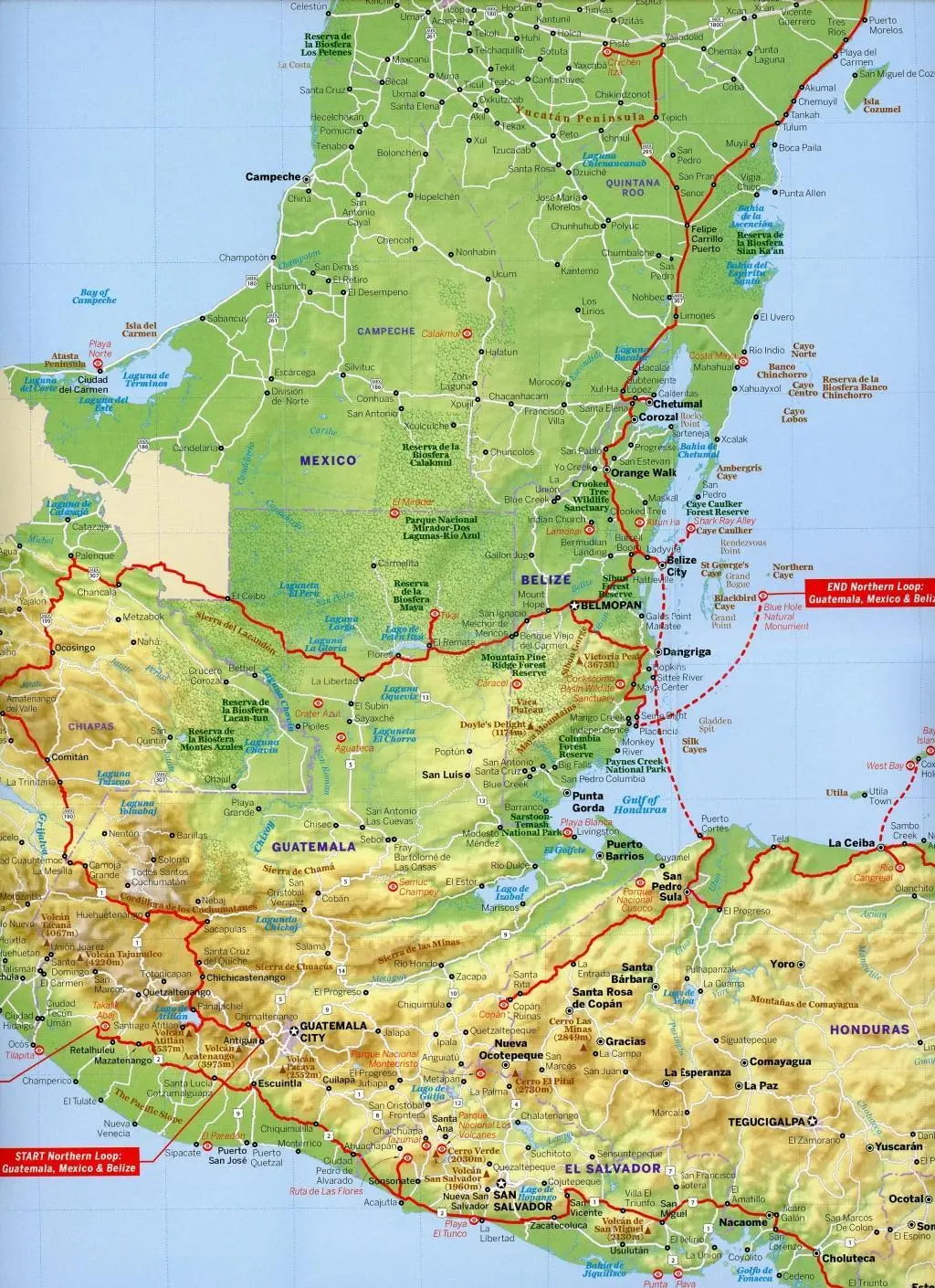 Bild: 9781788685924 | Central America Planning Map | Lonely Planet | (Land-)Karte | Englisch