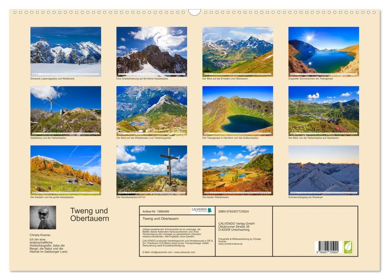 Bild: 9783457725924 | Tweng und Obertauern (Wandkalender 2026 DIN A2 quer), CALVENDO...