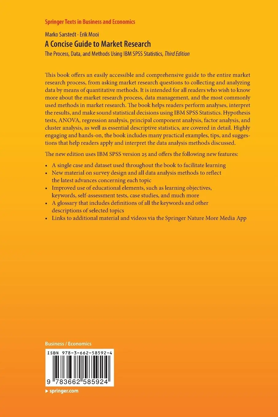 Rückseite: 9783662585924 | A Concise Guide to Market Research | Erik Mooi (u. a.) | Taschenbuch