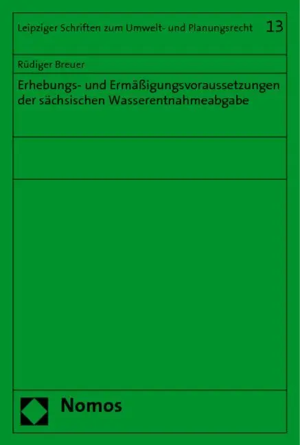 Cover: 9783832935924 | Erhebungs- und Ermäßigungsvoraussetzungen der sächsischen...