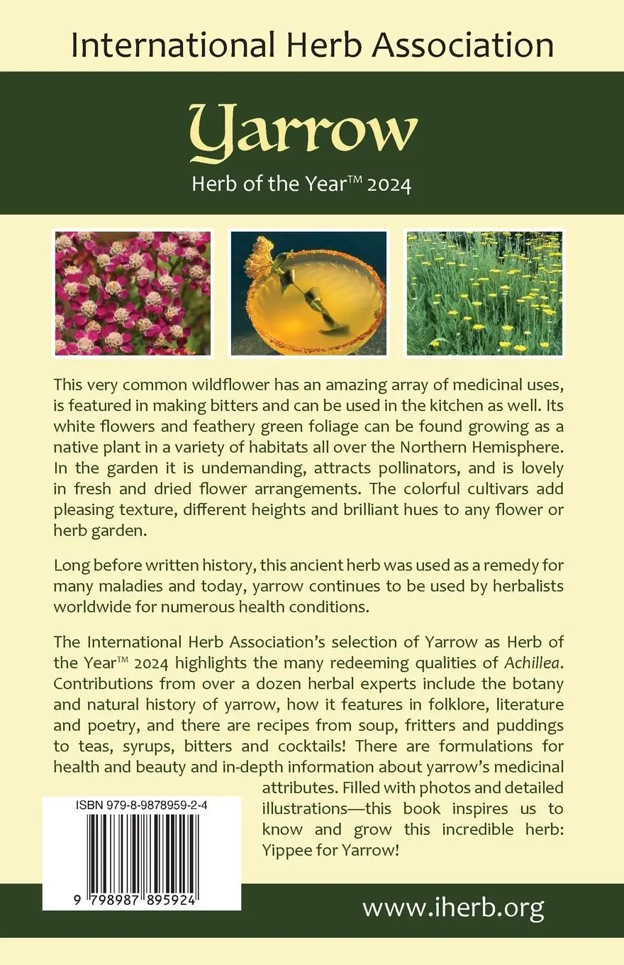 Rückseite: 9798987895924 | Yarrow | Herb of the Year(TM) 2024 | Kathleen Connole | Taschenbuch