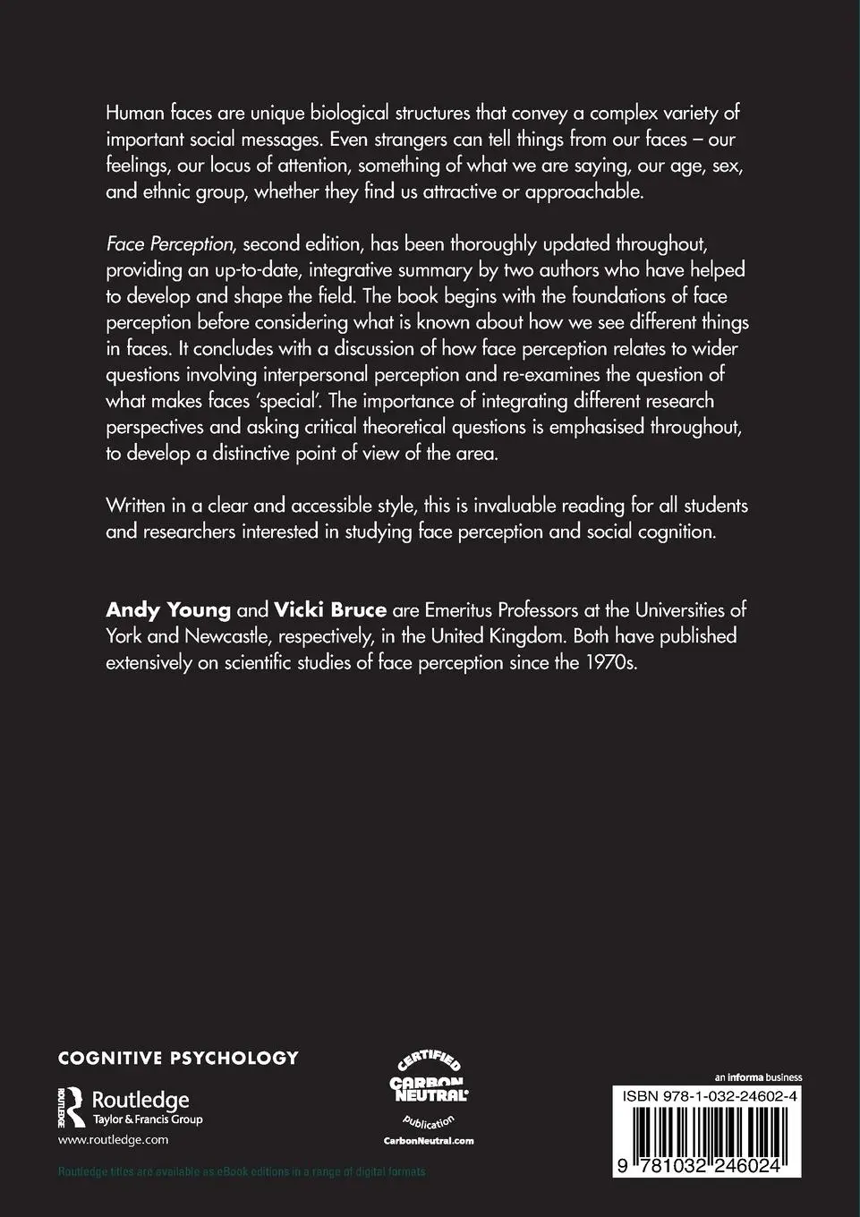 Rückseite: 9781032246024 | Face Perception | Andy Young (u. a.) | Taschenbuch | Englisch | 2023