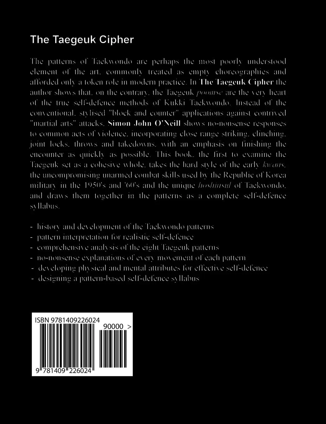 Rückseite: 9781409226024 | The Taegeuk Cipher | Simon John O'Neill | Taschenbuch | Englisch