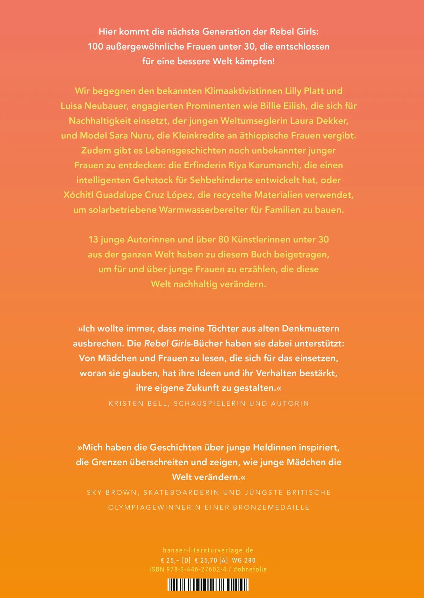 Bild: 9783446276024 | Good Night Stories for Rebel Girls - 100 junge Frauen, die die Welt...