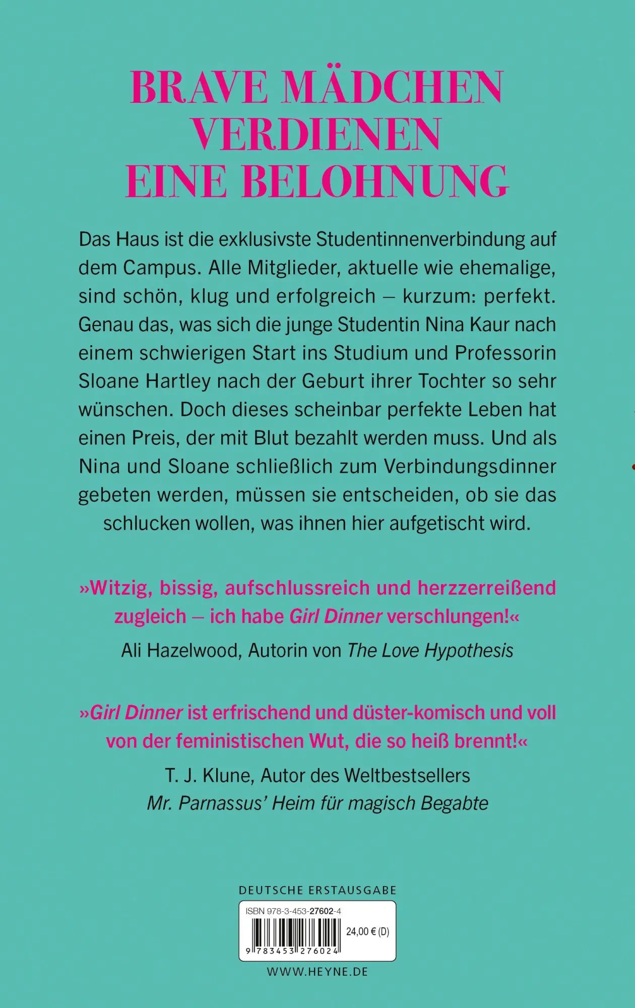 Bild: 9783453276024 | Girl Dinner | Roman - Mit Farbschnitt in limitierter Erstauflage