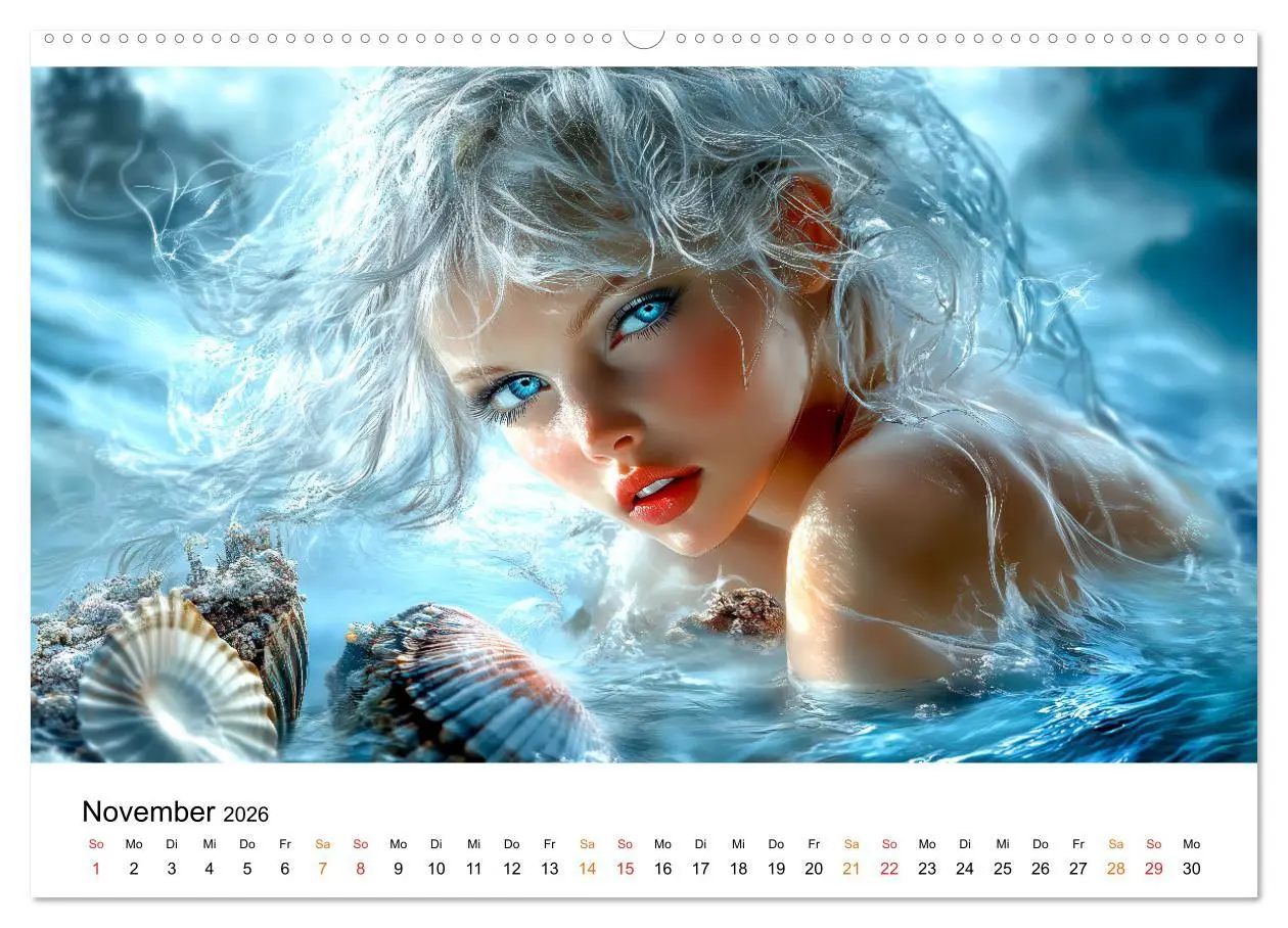 Bild: 9783457306024 | Geheimnisvolle Meerjungfrau (hochwertiger Premium Wandkalender 2026...
