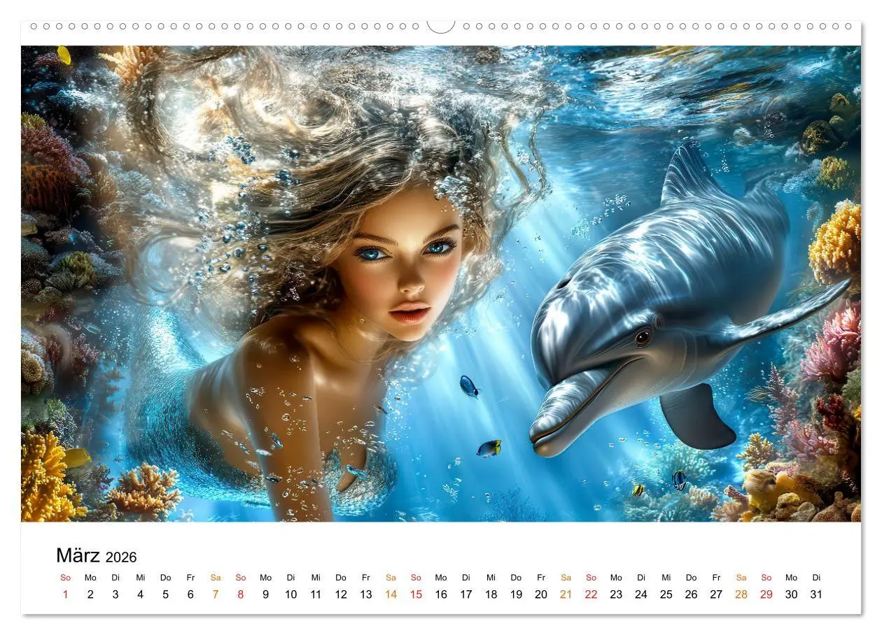 Bild: 9783457306024 | Geheimnisvolle Meerjungfrau (hochwertiger Premium Wandkalender 2026...