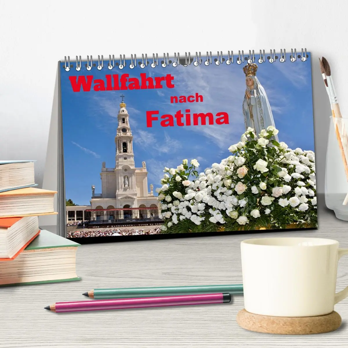 Bild: 9783457616024 | Wallfahrt nach Fatima (Tischkalender 2026 DIN A5 quer), CALVENDO...