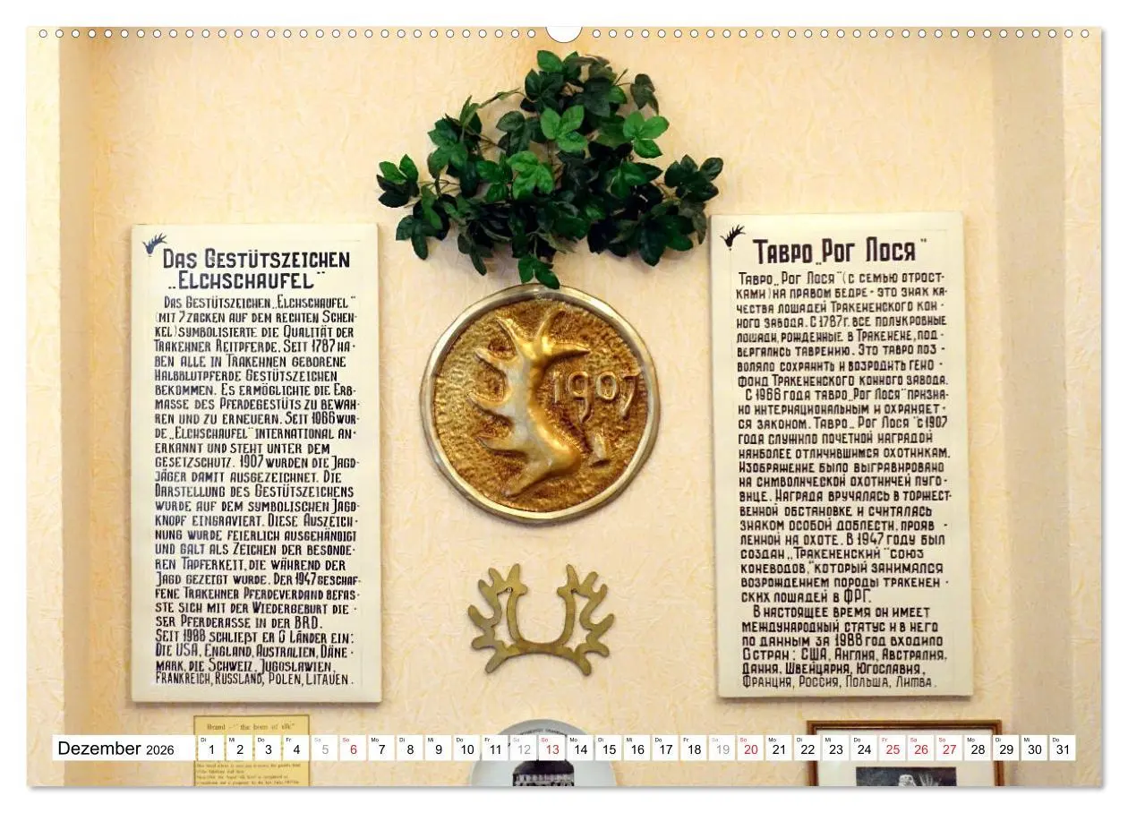 Bild: 9783457786024 | Mythos Trakehnen - Paradies ohne Pferde (Wandkalender 2026 DIN A2...