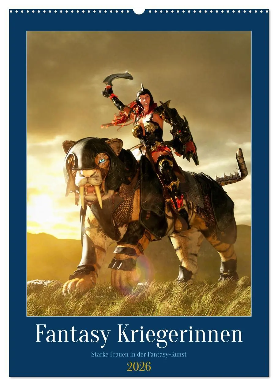 Cover: 9783516326024 | Fantasy Kriegerinnen (Wandkalender 2026 DIN A2 hoch), CALVENDO...