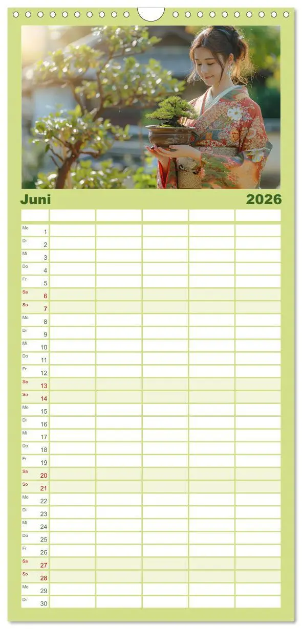 Bild: 9783516496024 | Familienplaner 2026 - Bonsai meditativ mit 5 Spalten (Wandkalender,...