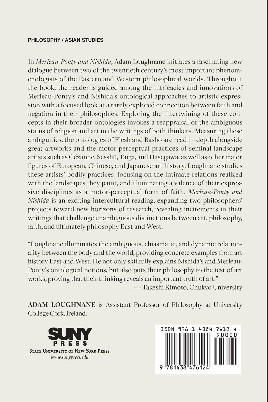 Rückseite: 9781438476124 | Merleau-Ponty and Nishida | Adam Loughnane | Taschenbuch | Englisch