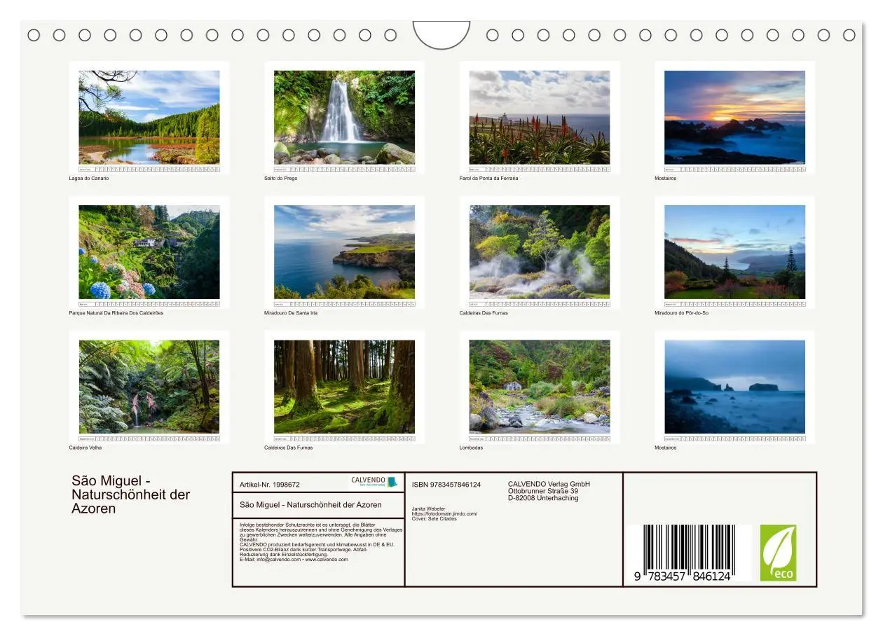 Bild: 9783457846124 | São Miguel - Naturschönheit der Azoren (Wandkalender 2026 DIN A4...