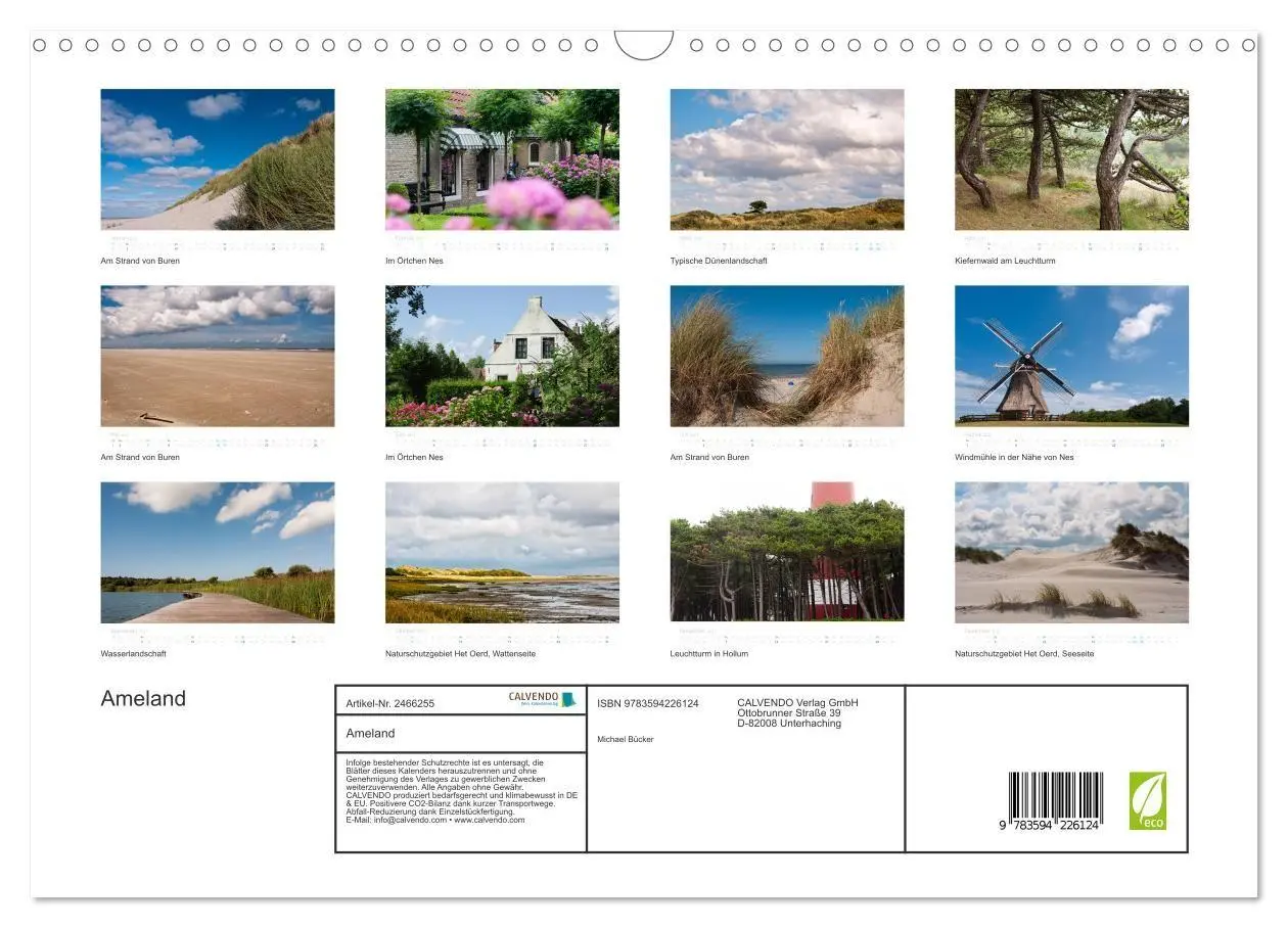 Bild: 9783594226124 | Ameland (Wandkalender 2027 DIN A3 quer), CALVENDO Monatskalender