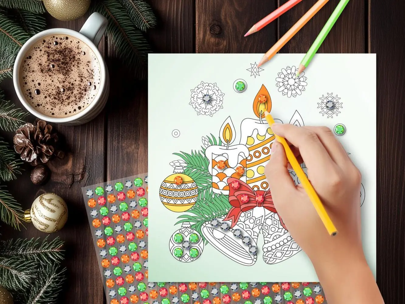 Bild: 4014489136224 | Diamond Adventskalender | Kalender | Softcover mit Stickerseite