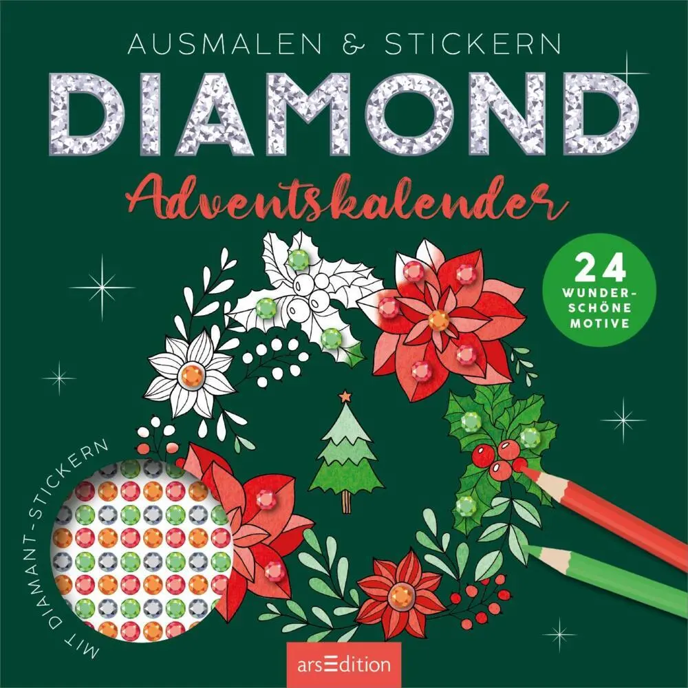 Bild: 4014489136224 | Diamond Adventskalender | Kalender | Softcover mit Stickerseite