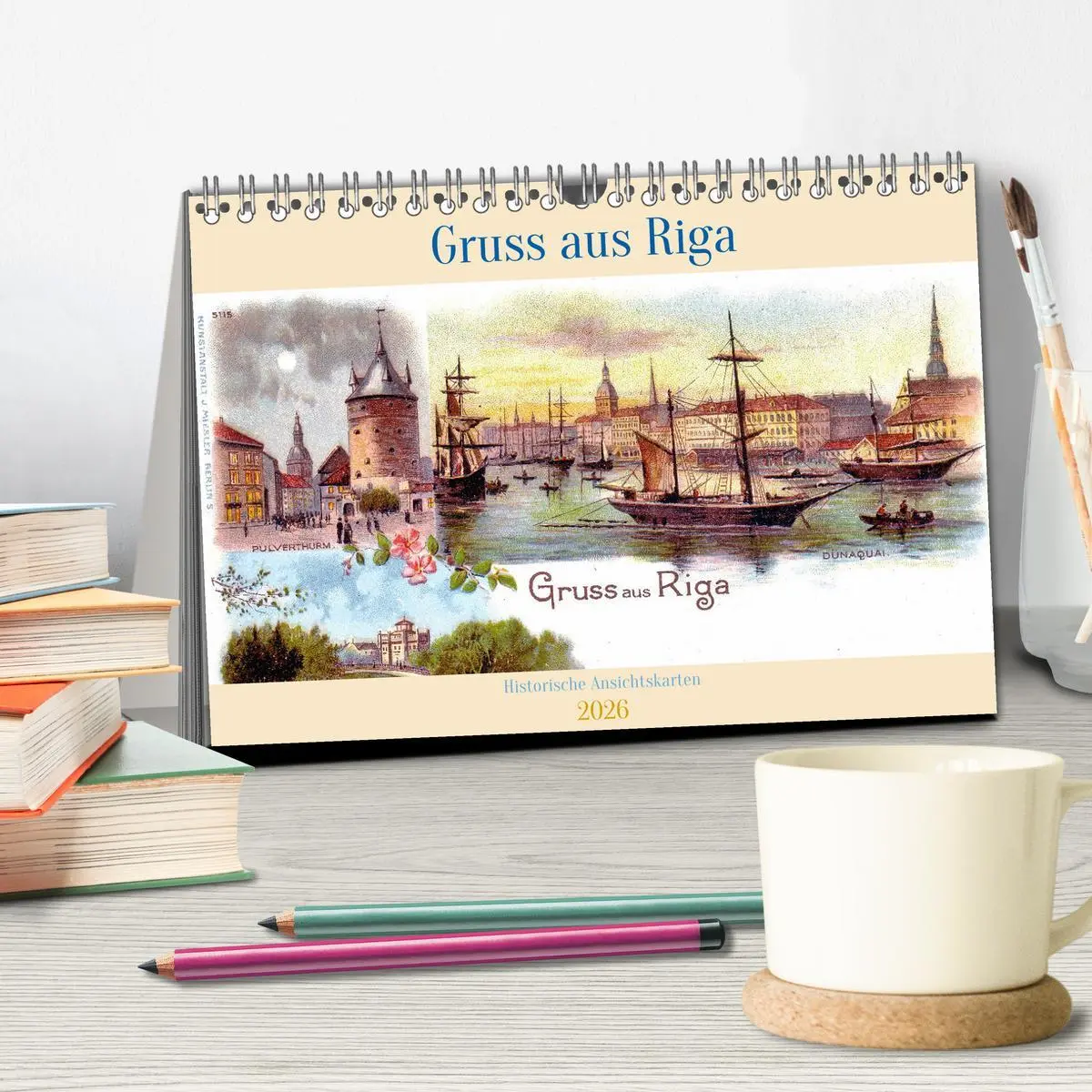 Bild: 9783457386224 | Gruss aus Riga - Historische Ansichtskarten (Tischkalender 2026 DIN...