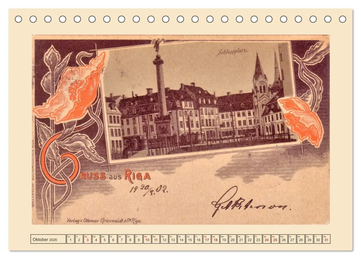 Bild: 9783457386224 | Gruss aus Riga - Historische Ansichtskarten (Tischkalender 2026 DIN...