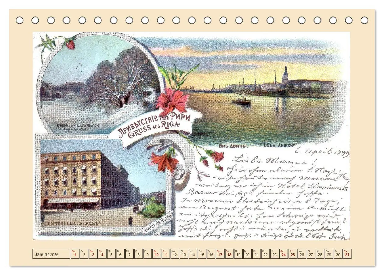 Bild: 9783457386224 | Gruss aus Riga - Historische Ansichtskarten (Tischkalender 2026 DIN...