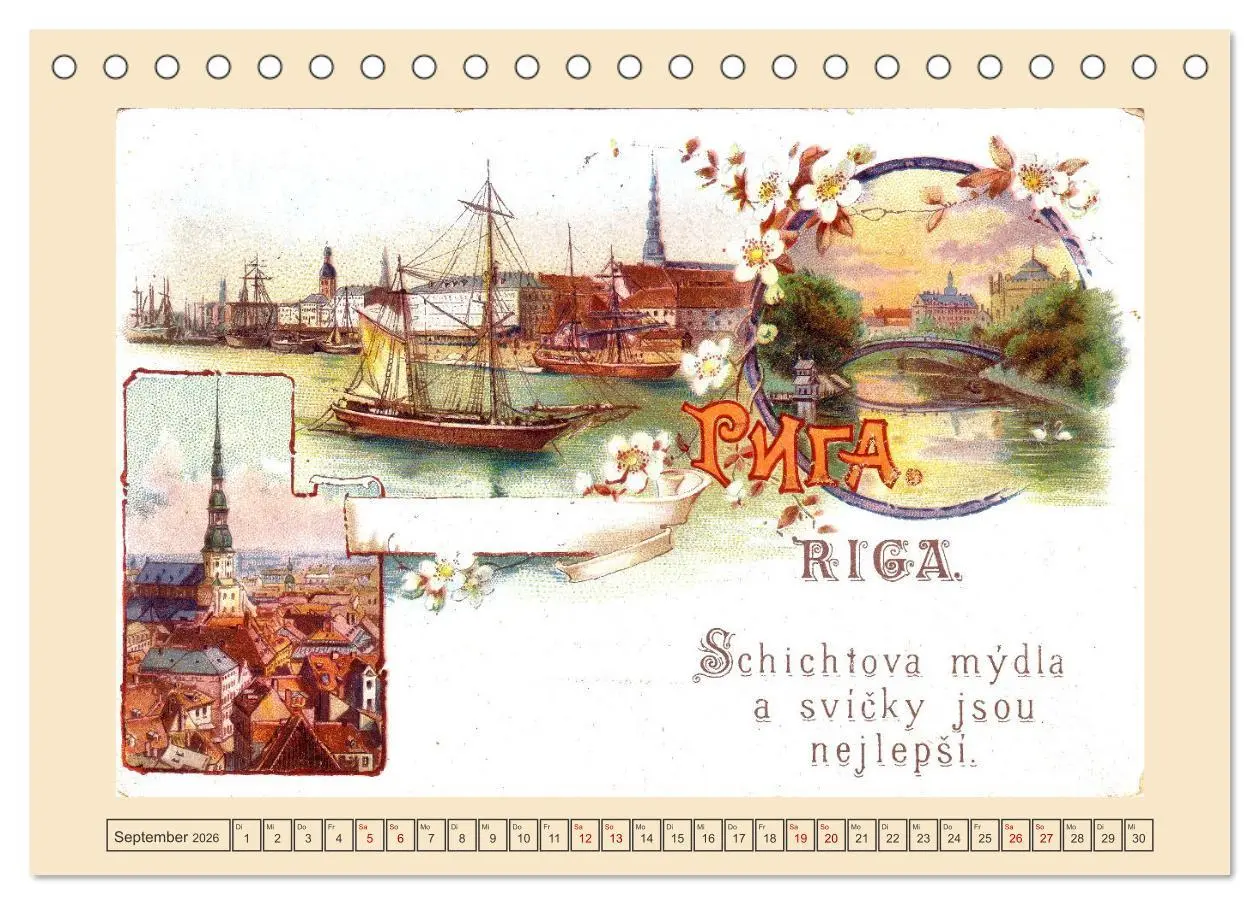 Bild: 9783457386224 | Gruss aus Riga - Historische Ansichtskarten (Tischkalender 2026 DIN...