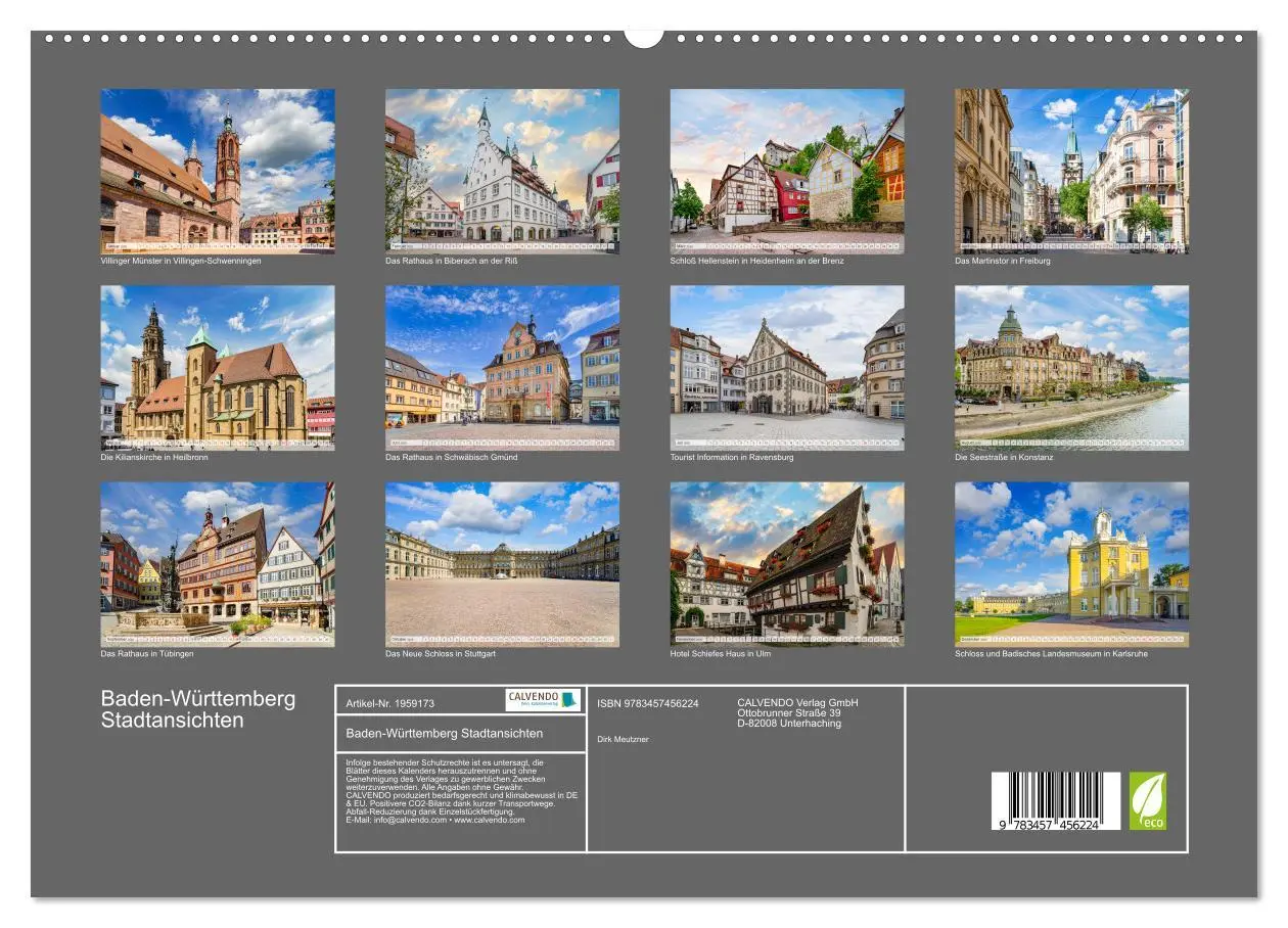 Bild: 9783457456224 | Baden-Württemberg Stadtansichten (hochwertiger Premium Wandkalender...