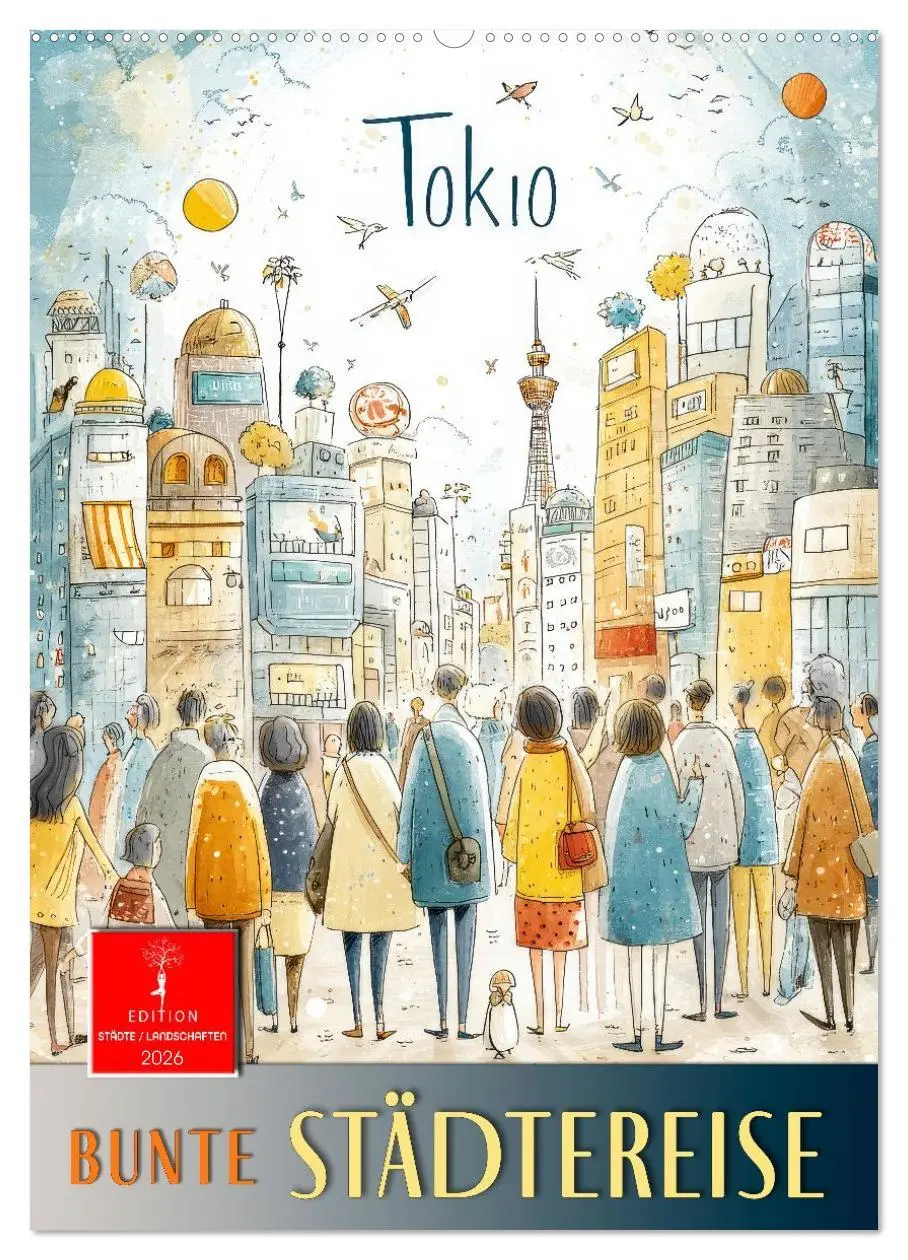 Cover: 9783516096224 | Bunte Weltreise (Wandkalender 2026 DIN A2 hoch), CALVENDO...