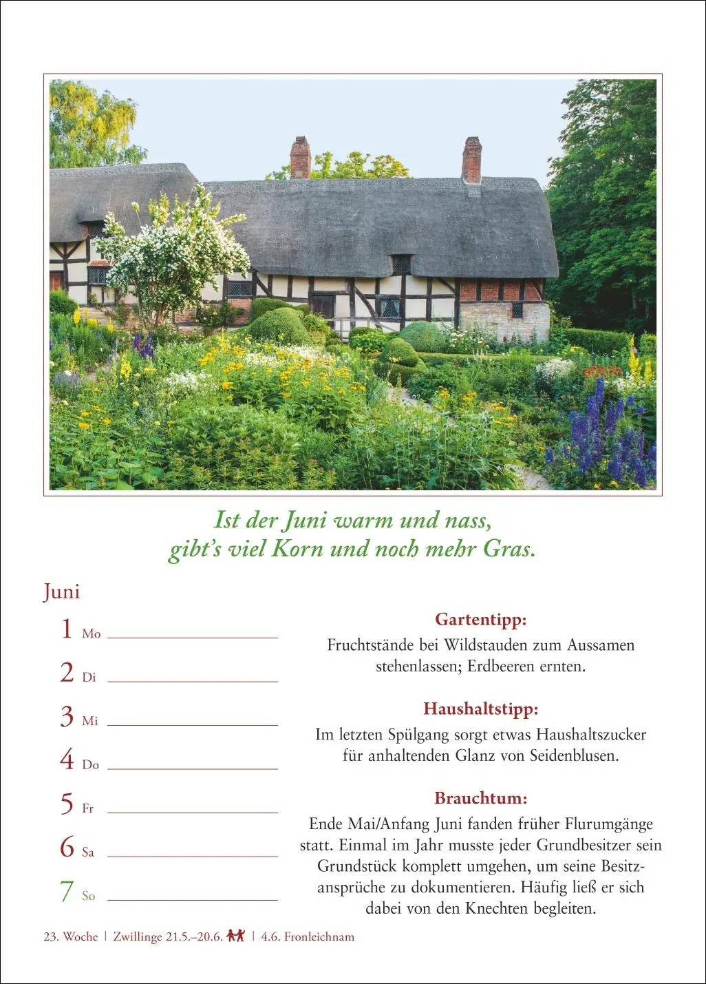 Bild: 9783840036224 | Bauernweisheiten Wochenkalender 2026 - Bauernregeln, Brauchtum,...