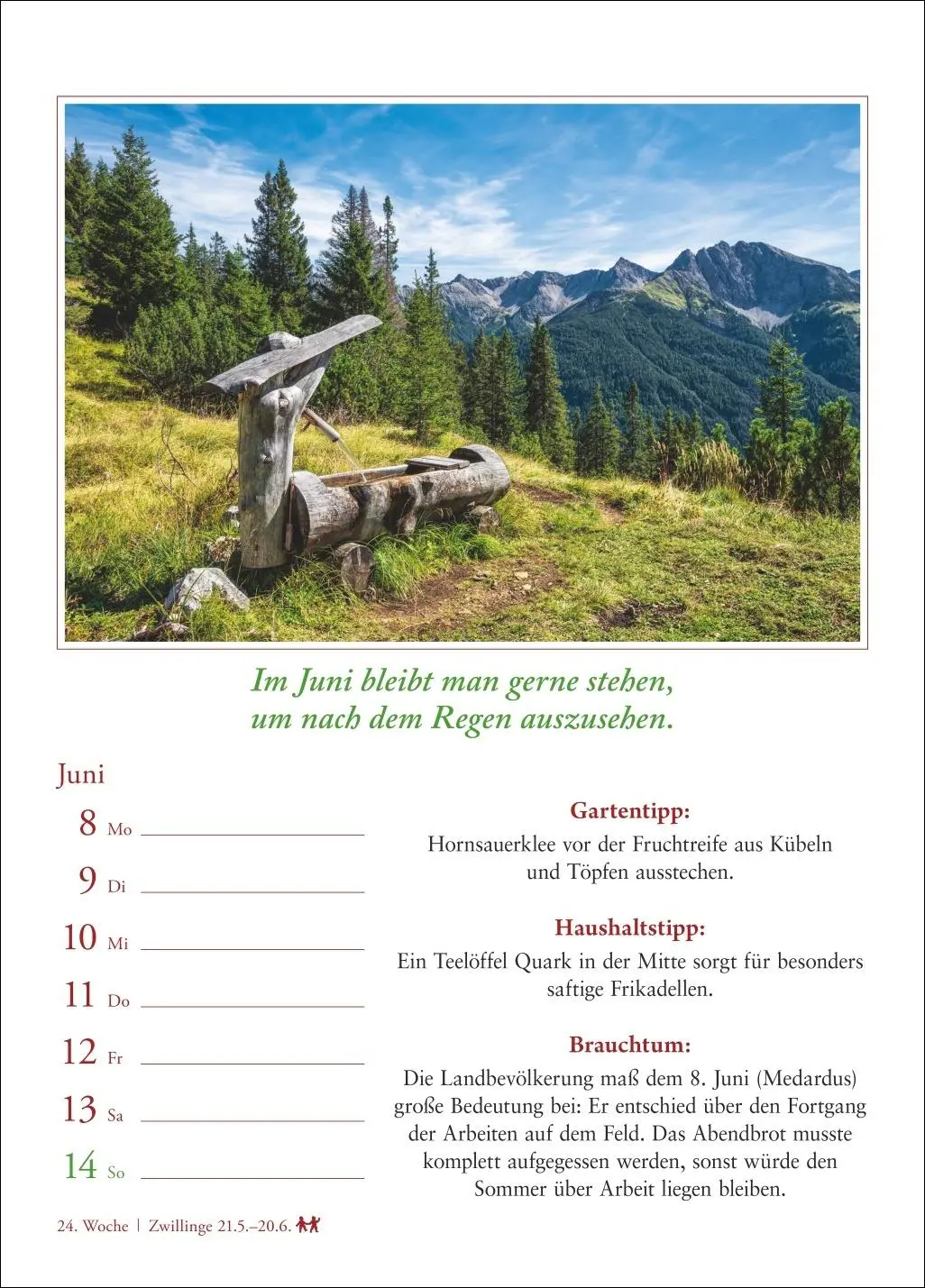Bild: 9783840036224 | Bauernweisheiten Wochenkalender 2026 - Bauernregeln, Brauchtum,...